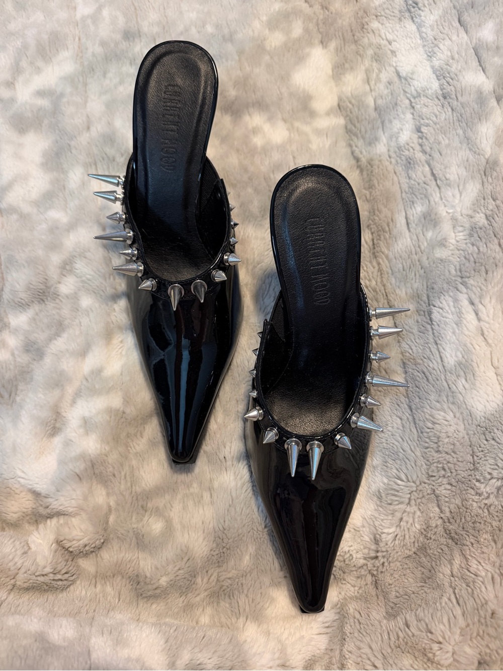 Current Mood Spiked Patent Leather Heel